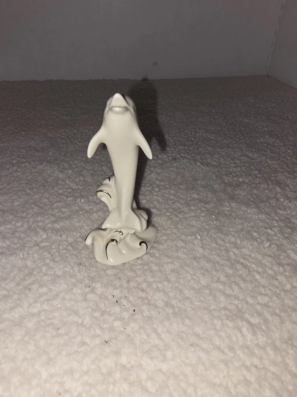 White Ceramic Dolphin Figurine LENOX
